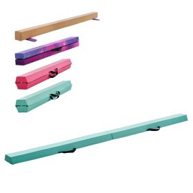 8FT Folding Balance Beam for Kids, 200LBS Stable Support Gymnastics Floor Beam with Non-Slip Mats