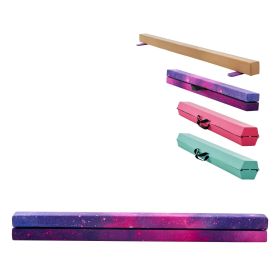 8FT Folding Balance Beam for Kids, 300LBS Stable Support Gymnastics Floor Beam with Non-Slip Mat